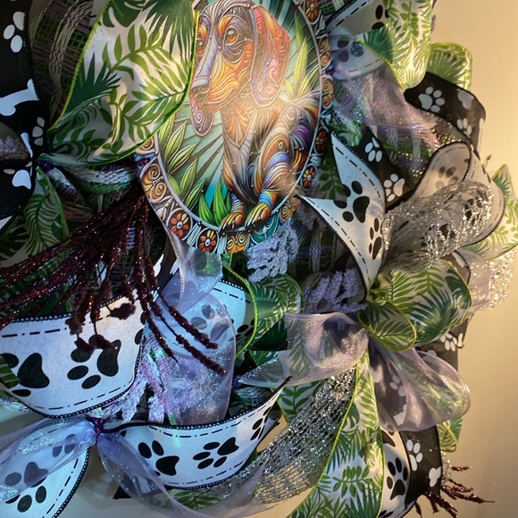 Dachshund fern wreath - Picture 10 of 11